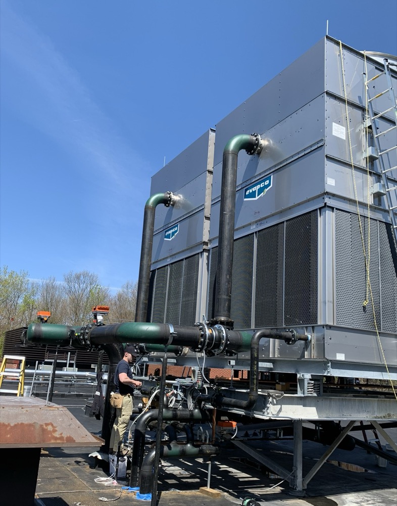 Commercial cooling tower work